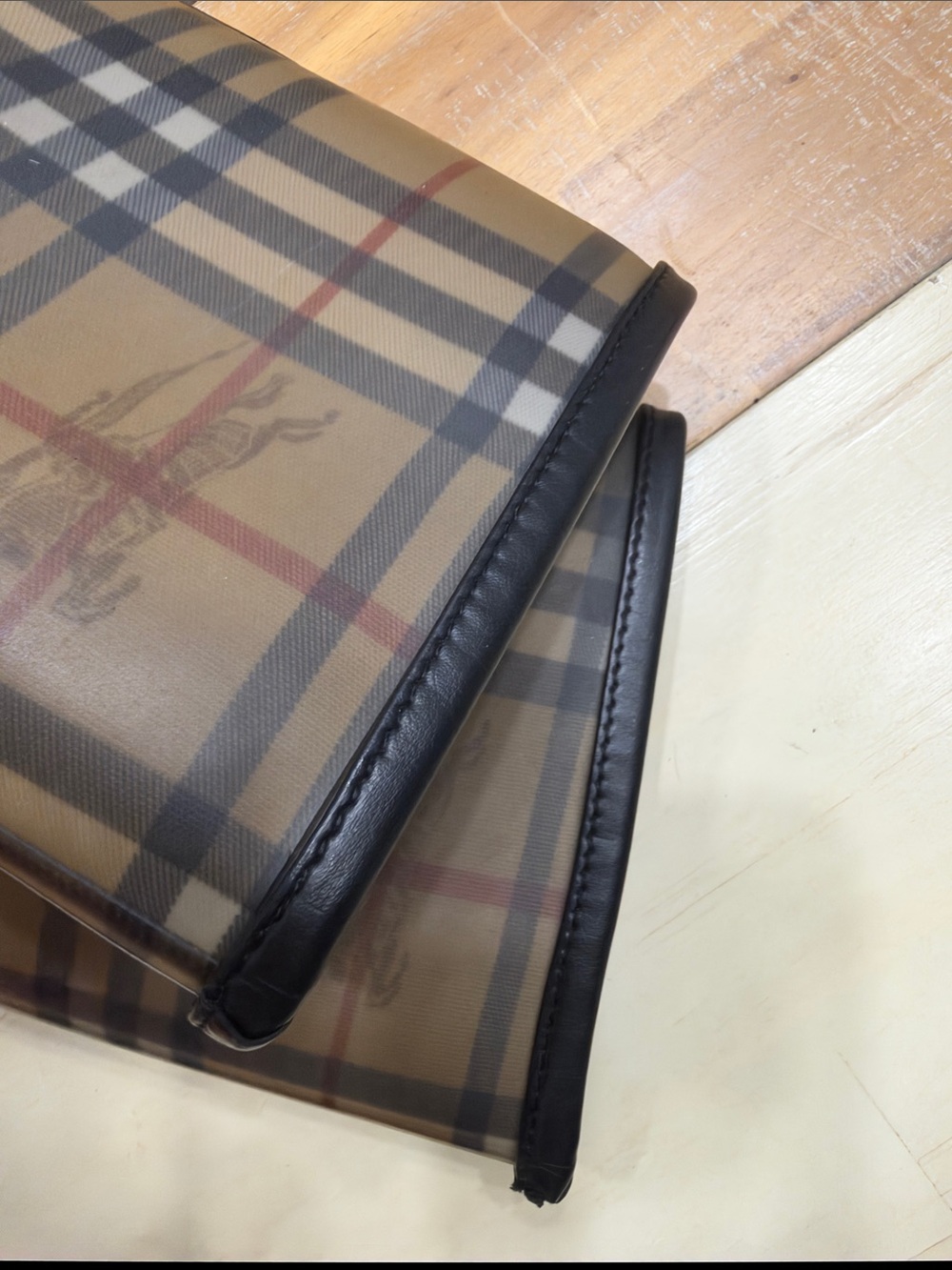 Authentic Burberry Tan Plaid Knee-High Rain Boots - Picture 8 of 11